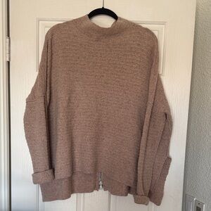 Free People Cozy Light heathered pink gray Knit Sweater